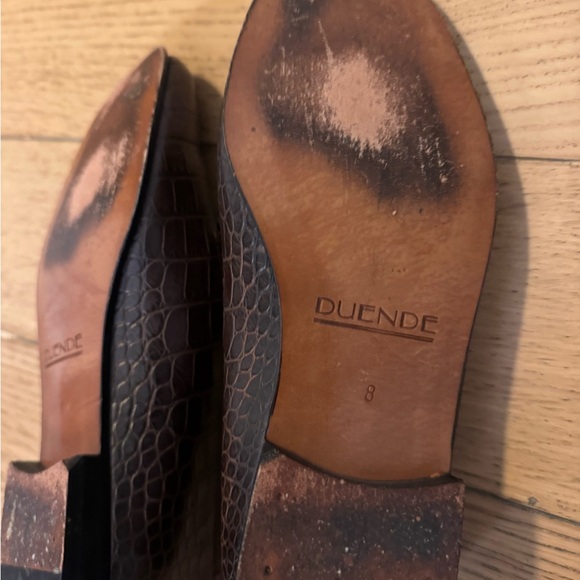 Brown Crocodile Loafers with Gold Horse Bit - Picture 7 of 10